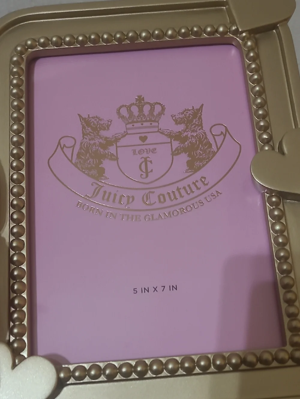 Juicy Couture Silver Heart Photo Frame - 5x7